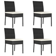 vidaXL Dining Set in Black Poly Rattan Durable Dining Set Rectangular