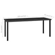 vidaXL Poly Rattan/Powder-Coated Steel/Glass Dining Set in Black