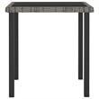 vidaXL Dining Set in Gray Poly Rattan Small Durable Garden Dining Set