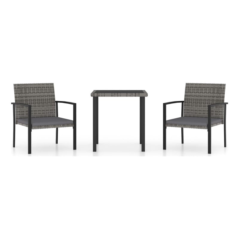 vidaXL Dining Set in Gray/Black