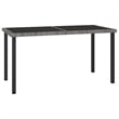 vidaXL Dining Set in Gray and Black Poly Rattan/Powder-Coated Steel Medium