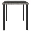 vidaXL Dining Set in Gray and Black Poly Rattan/Powder-Coated Steel Medium