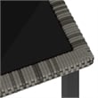 vidaXL Dining Set in Gray and Black Poly Rattan/Powder-Coated Steel Medium