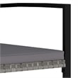vidaXL Dining Set in Gray and Black Poly Rattan/Powder-Coated Steel Medium