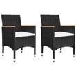 vidaXL Dining Set in Black/Cream White