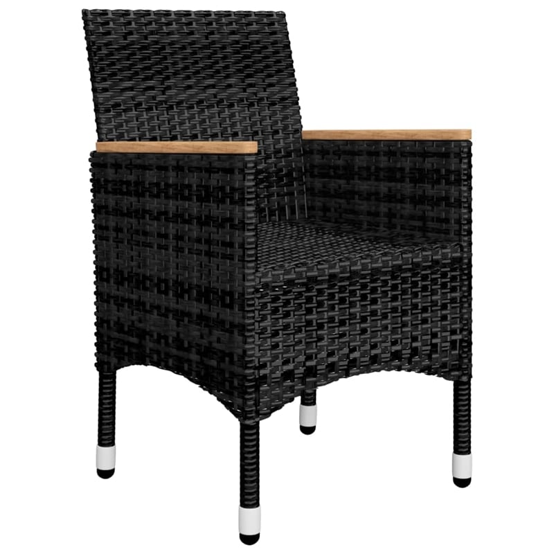 vidaXL Dining Set in Black/Cream White