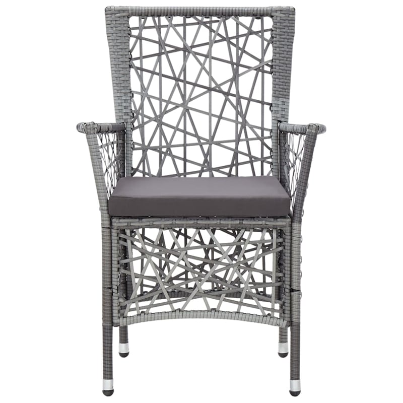 vidaXL Garden Dining Set in Gray Solid Acacia Wood Standard Durable