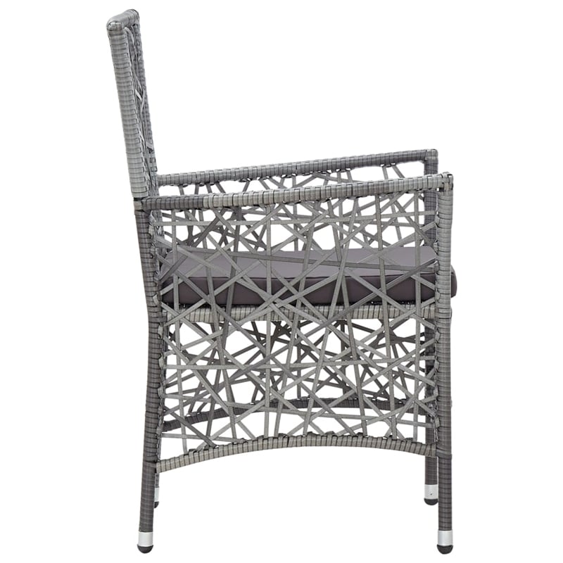 vidaXL Garden Dining Set in Gray Solid Acacia Wood Standard Durable