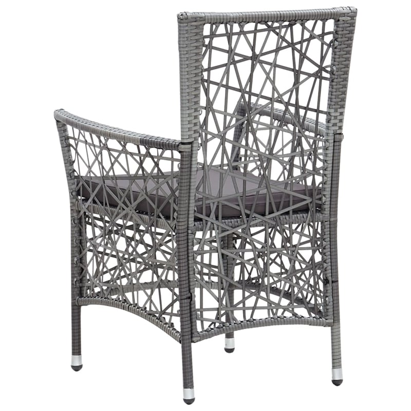 vidaXL Garden Dining Set in Gray Solid Acacia Wood Standard Durable
