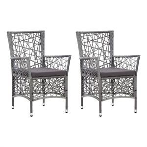 vidaXL Garden Dining Set in Gray Solid Acacia Wood Standard Durable