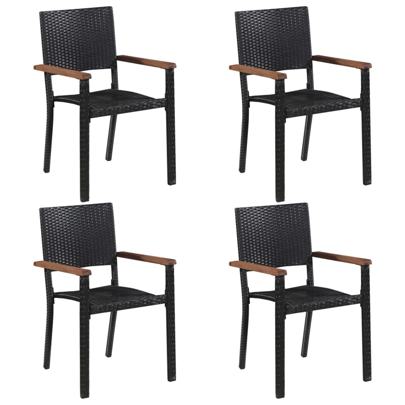 vidaXL Dining Set in Brown and Black