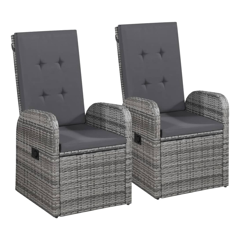 vidaXL Garden Dining Set in Gray/Dark Gray