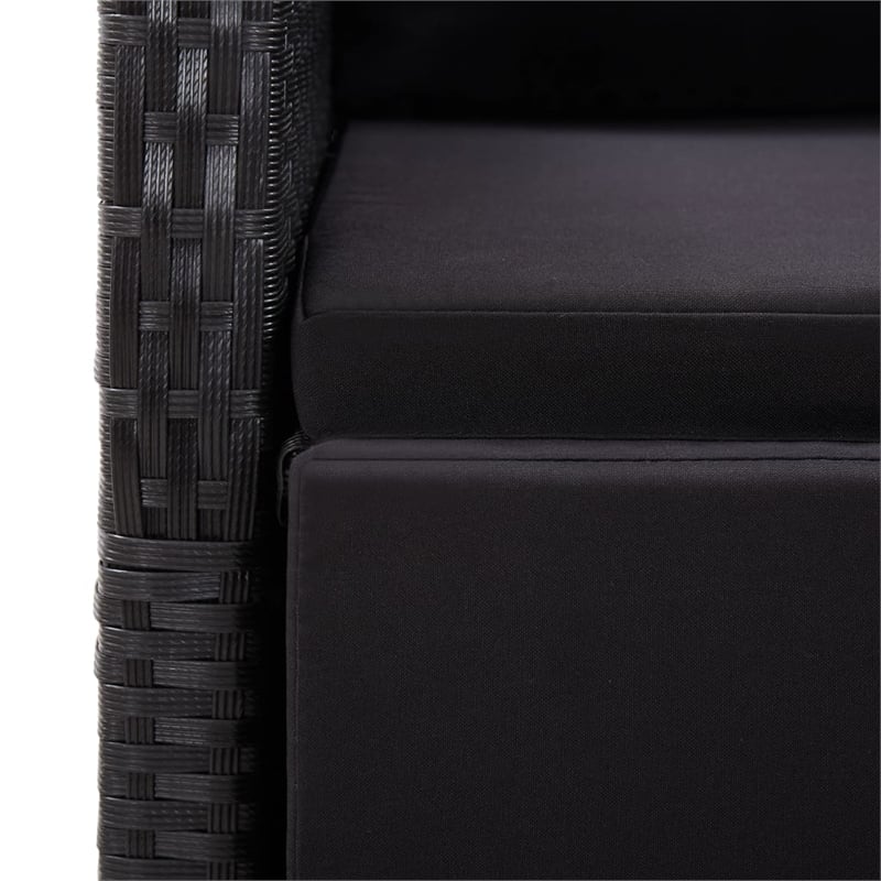 vidaXL Garden Dining Set in Black/Brown
