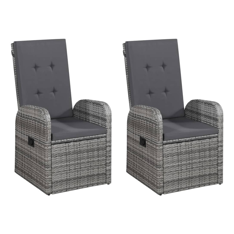 vidaXL Garden Dining Set in Gray and Dark Gray