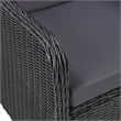 vidaXL Dining Set in Black Chair/Dark Gray Cushion