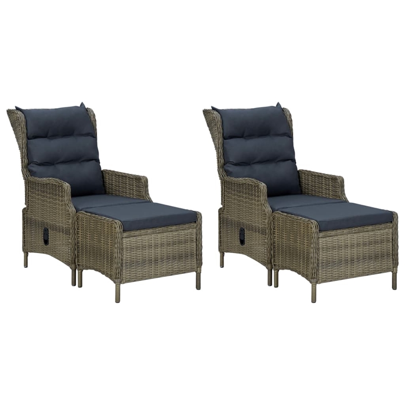 vidaXL Garden Dining Set in Brown and Black