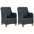 vidaXL Garden Dining Set in Dark Gray Solid Acacia Wood