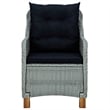 vidaXL Solid Acacia Wood Medium Garden Dining Set in Light Gray