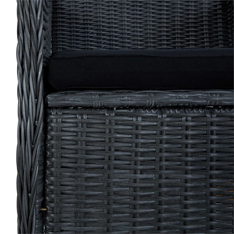 vidaXL Garden Dining Set in Dark Gray/Black