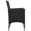 vidaXL Solid Acacia Wood Medium Stackable Dining Set in Black