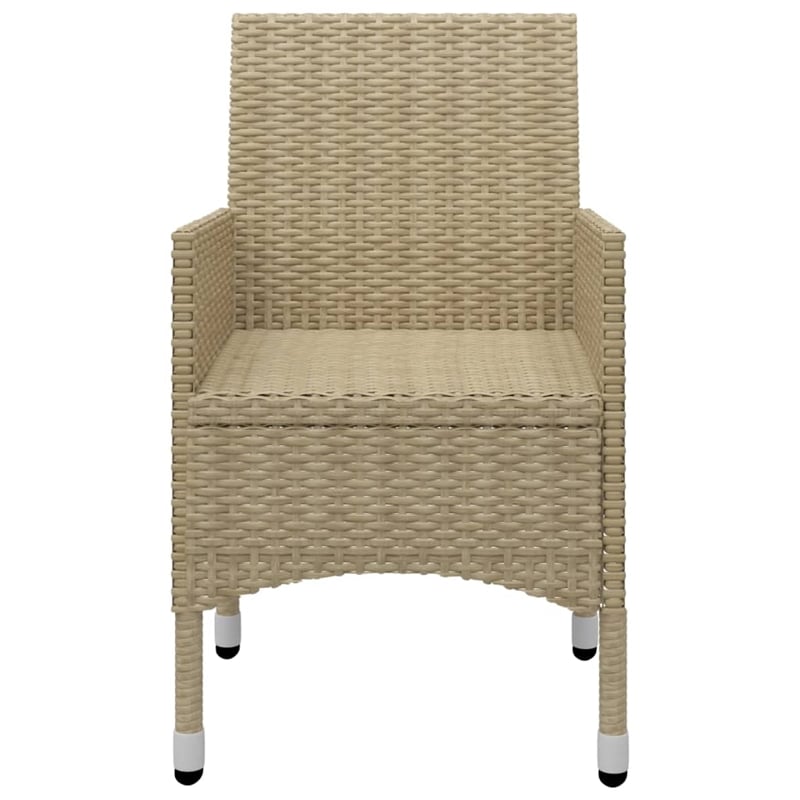 vidaXL Dining Set in Beige/Cream White