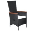 vidaXL Dining Set in Black/Natural Wood Tone