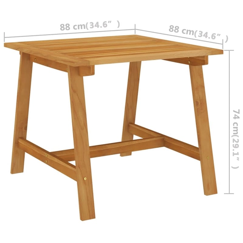 vidaXL Dining Set in Black/Natural Wood Tone