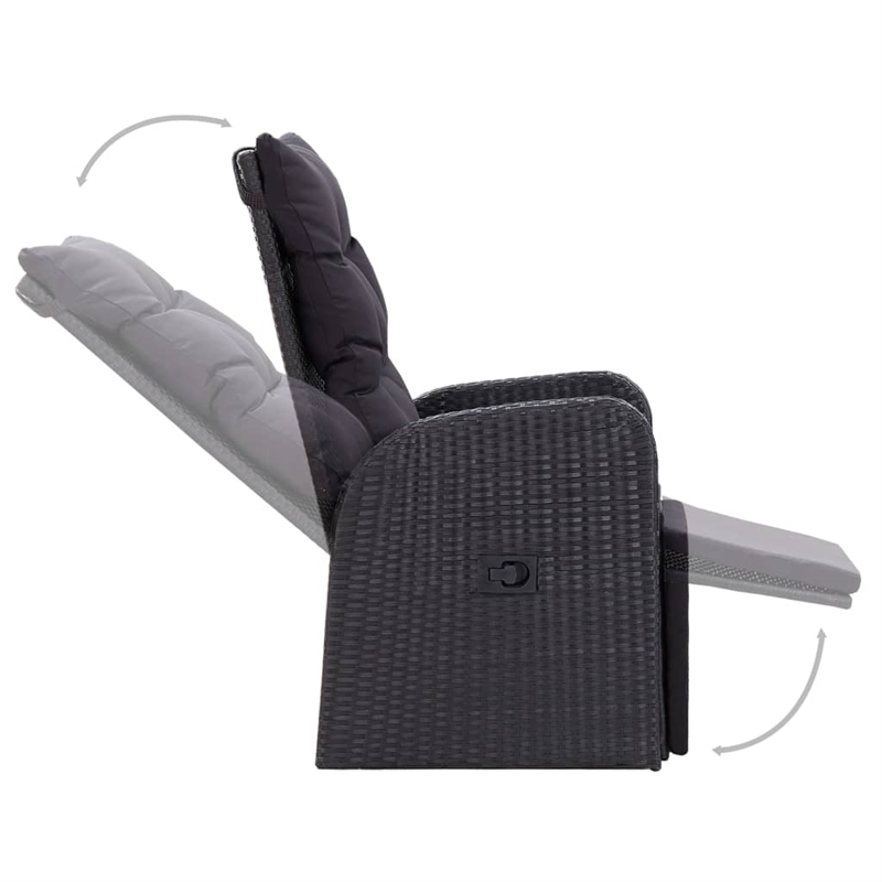 vidaXL Solid Acacia Wood Compact Square Dining Set in Black