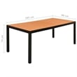 vidaXL Powder-Coated Aluminum Large Foldable Dining Set in Black