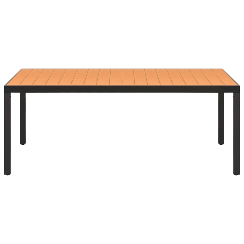 vidaXL Powder-Coated Aluminum Large Foldable Dining Set in Black