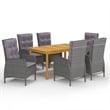 vidaXL Garden Dining Set in Gray/Natural