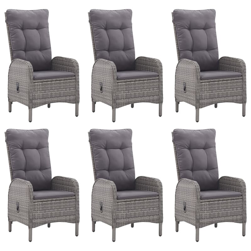 vidaXL Garden Dining Set in Gray/Natural