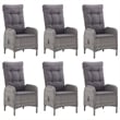 vidaXL Garden Dining Set in Gray/Natural