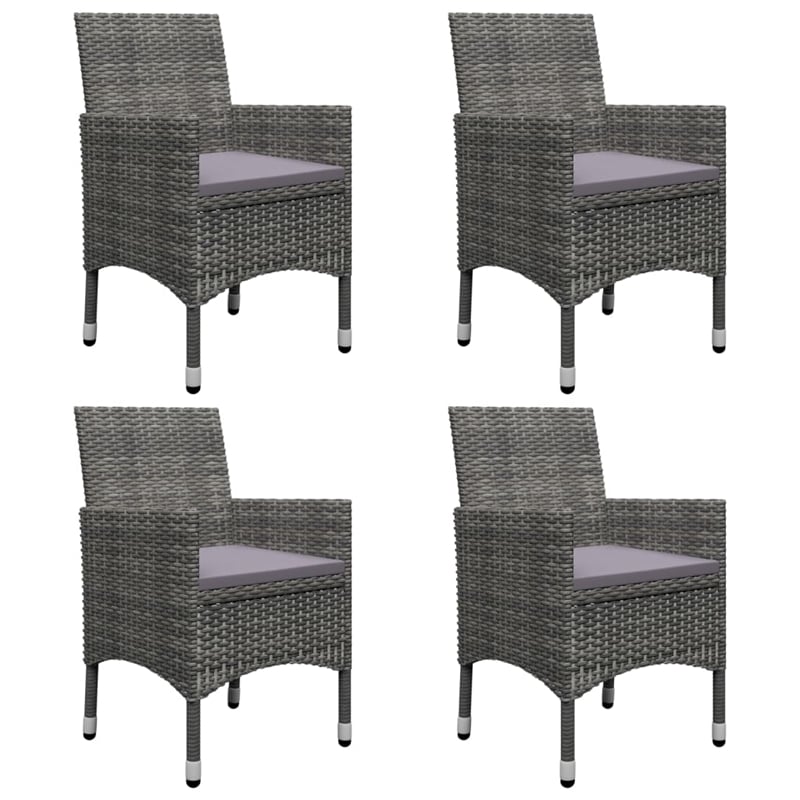 vidaXL Dining Set in Gray/Dark Gray