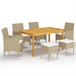 vidaXL Dining Set in Beige/Cream White