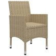 vidaXL Dining Set in Beige/Cream White