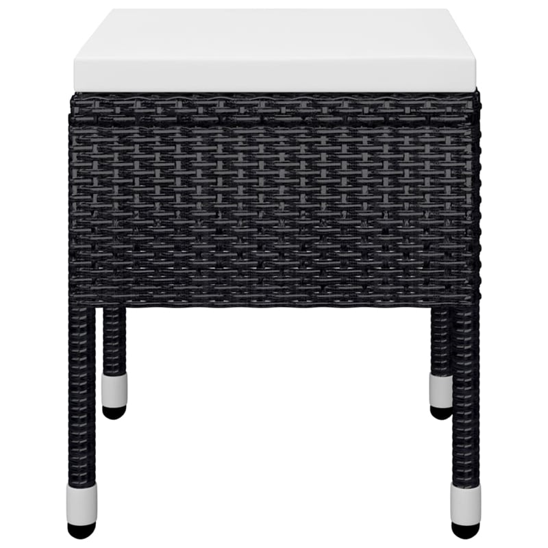 vidaXL Dining Set in Black/Cream/Natural Wood