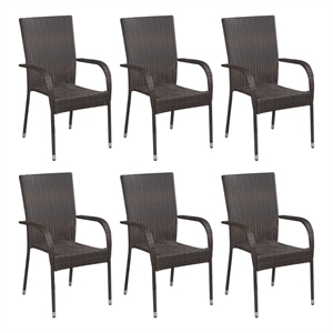 vidaXL Dining Set in Brown