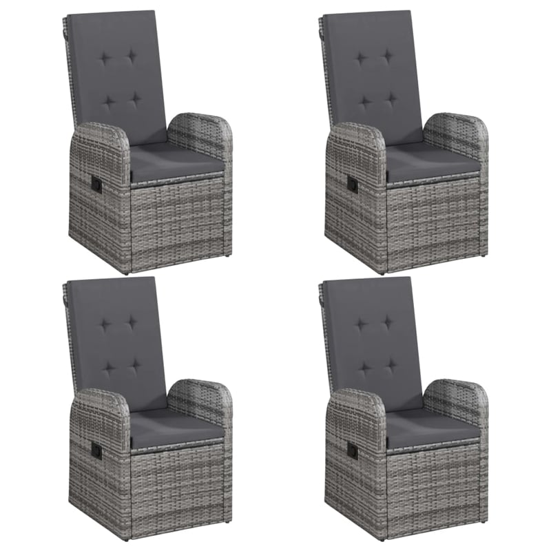 vidaXL Dining Set in Gray/Dark Gray