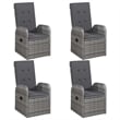 vidaXL Dining Set in Gray/Dark Gray