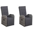 vidaXL Dining Set in Gray/Dark Gray