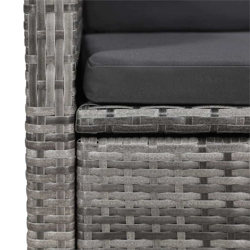 vidaXL Dining Set in Gray/Dark Gray