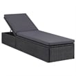 vidaXL Dining Set in Black/Dark Gray Cushions