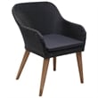 vidaXL Dining Set in Black/Dark Gray