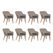 vidaXL Solid Acacia Wood 9 Piece Durable Dining Set in Brown