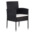vidaXL Solid Acacia Wood Standard Garden Dining Set in Black