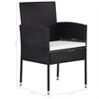 vidaXL Solid Acacia Wood Standard Garden Dining Set in Black