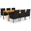 vidaXL Garden Dining Set in Black