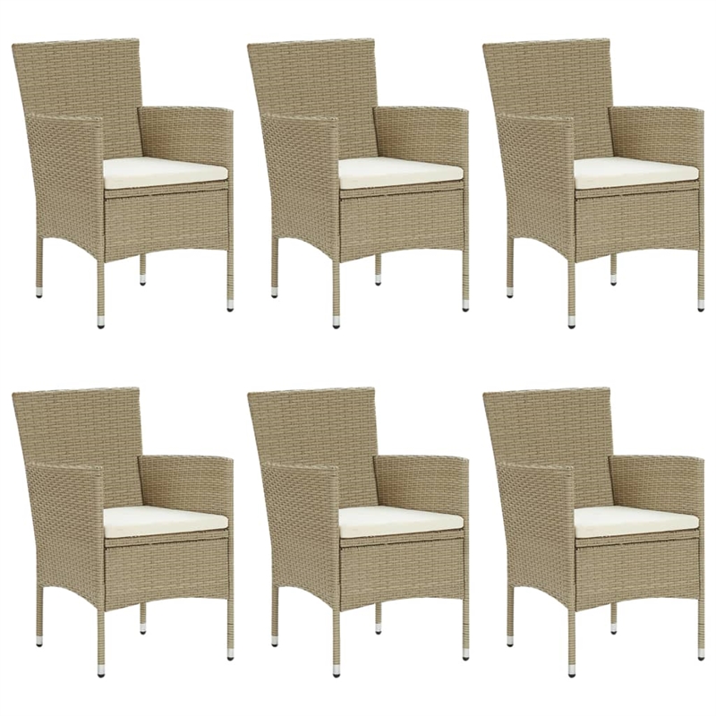 vidaXL Solid Acacia Wood Medium Durable Dining Set in Beige/Cream White