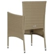 vidaXL Solid Acacia Wood Medium Durable Dining Set in Beige/Cream White